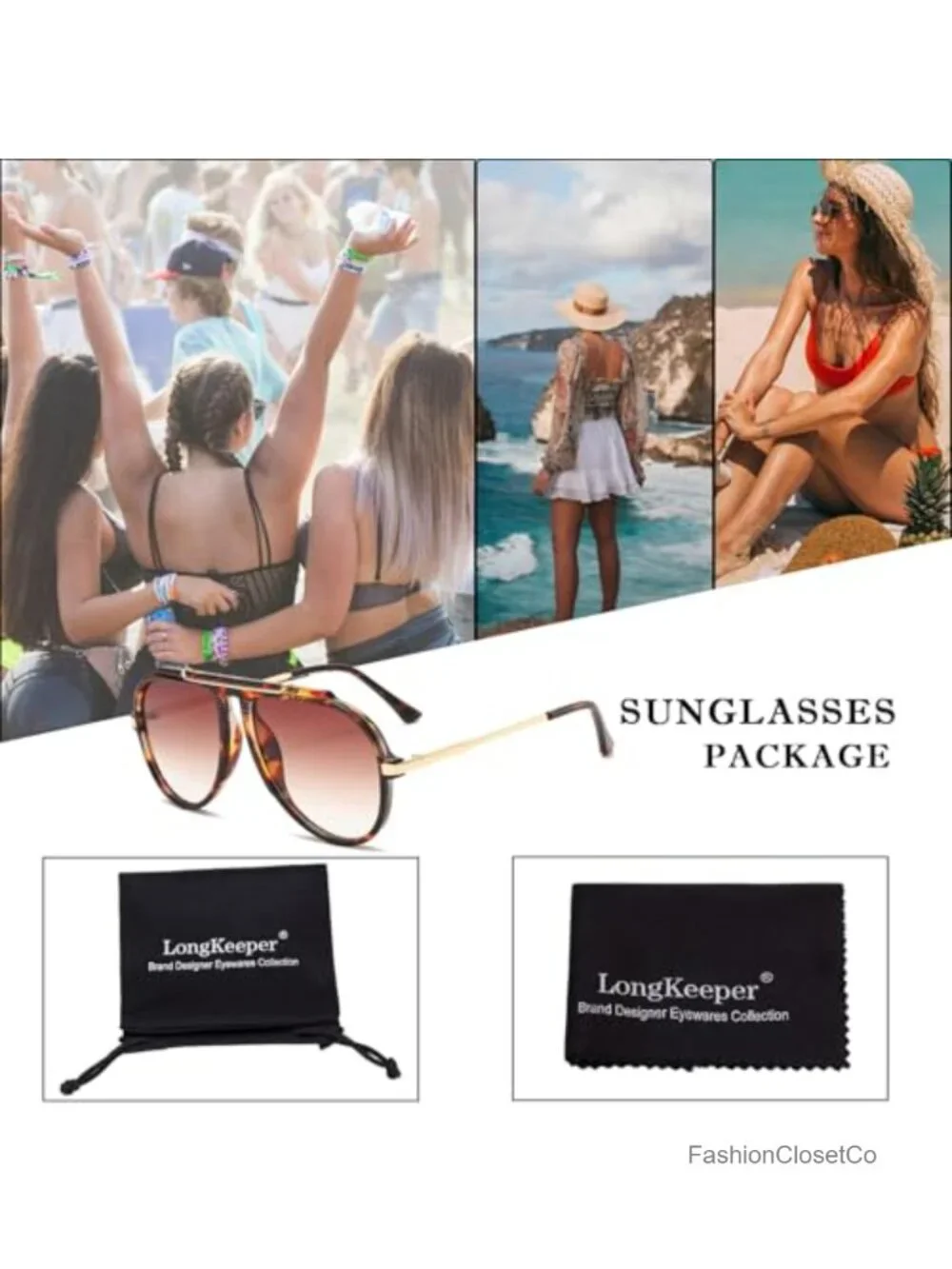 Oversized Retro Pilot Sunglasses UV400 Gold Square Flat Top Driving Glasses